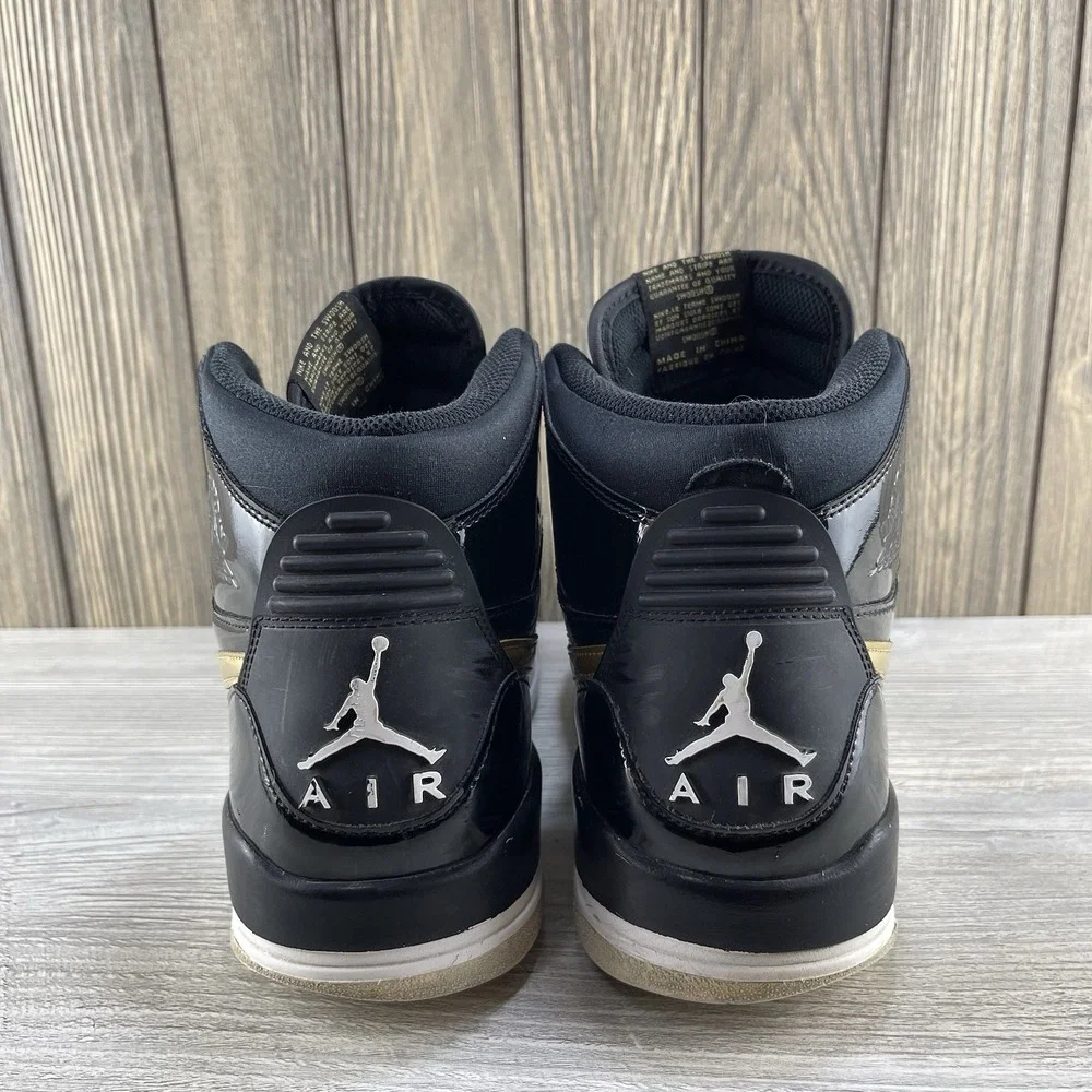 Jordan Legacy 312 Black Gold Men's Size 11 Sneakers Shoes AV3922-007